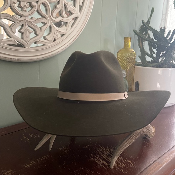 Rodeo King green felt hat - Picture 3 of 5
